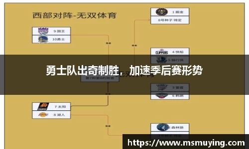 勇士队出奇制胜，加速季后赛形势